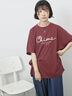 【接触冷感】ドルマンギャザー刺繍Tシャツ（オフホワイト/チャコールグレー/ボルドー/ブルー/ネイビー）｜Samansa Mos2 blue（サマンサモスモス ブルー）通販