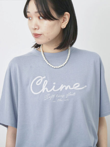 【接触冷感】ドルマンギャザー刺繍Tシャツ（オフホワイト/チャコールグレー/ボルドー/ブルー/ネイビー）｜Samansa Mos2 blue（サマンサモスモス ブルー）通販