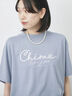 【接触冷感】ドルマンギャザー刺繍Tシャツ（オフホワイト/チャコールグレー/ボルドー/ブルー/ネイビー）｜Samansa Mos2 blue（サマンサモスモス ブルー）通販