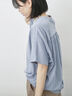 【接触冷感】ドルマンギャザー刺繍Tシャツ（オフホワイト/チャコールグレー/ボルドー/ブルー/ネイビー）｜Samansa Mos2 blue（サマンサモスモス ブルー）通販