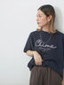 【接触冷感】ドルマンギャザー刺繍Tシャツ（オフホワイト/チャコールグレー/ボルドー/ブルー/ネイビー）｜Samansa Mos2 blue（サマンサモスモス ブルー）通販