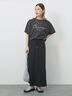 【接触冷感】ドルマンギャザー刺繍Tシャツ（オフホワイト/チャコールグレー/ボルドー/ブルー/ネイビー）｜Samansa Mos2 blue（サマンサモスモス ブルー）通販