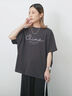 【接触冷感】ドルマンギャザー刺繍Tシャツ（オフホワイト/チャコールグレー/ボルドー/ブルー/ネイビー）｜Samansa Mos2 blue（サマンサモスモス ブルー）通販