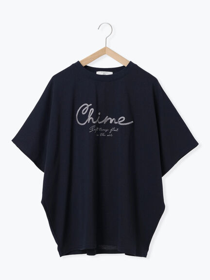【接触冷感】ドルマンギャザー刺繍Tシャツ（オフホワイト/チャコールグレー/ボルドー/ブルー/ネイビー）｜Samansa Mos2 blue（サマンサモスモス ブルー）通販