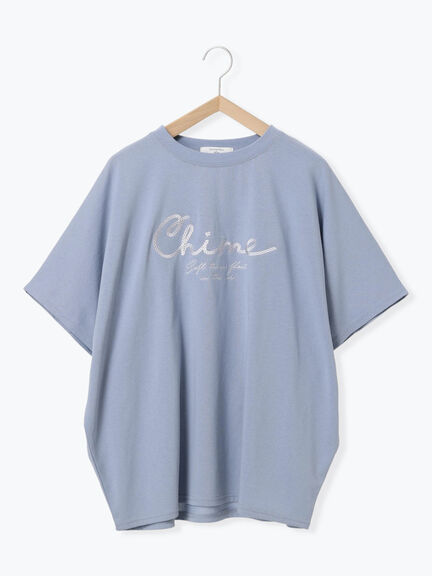 【接触冷感】ドルマンギャザー刺繍Tシャツ（オフホワイト/チャコールグレー/ボルドー/ブルー/ネイビー）｜Samansa Mos2 blue（サマンサモスモス ブルー）通販