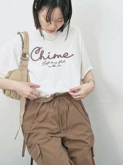 【接触冷感】ドルマンギャザー刺繍Tシャツ（オフホワイト/チャコールグレー/ボルドー/ブルー/ネイビー）｜Samansa Mos2 blue（サマンサモスモス ブルー）通販