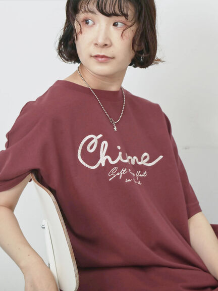 【接触冷感】ドルマンギャザー刺繍Tシャツ（オフホワイト/チャコールグレー/ボルドー/ブルー/ネイビー）｜Samansa Mos2 blue（サマンサモスモス ブルー）通販