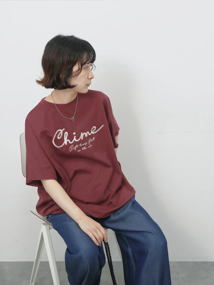 【接触冷感】ドルマンギャザー刺繍Tシャツ（オフホワイト/チャコールグレー/ボルドー/ブルー/ネイビー）｜Samansa Mos2 blue（サマンサモスモス ブルー）通販