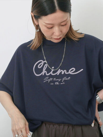 【接触冷感】ドルマンギャザー刺繍Tシャツ（オフホワイト/チャコールグレー/ボルドー/ブルー/ネイビー）｜Samansa Mos2 blue（サマンサモスモス ブルー）通販