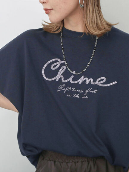 【接触冷感】ドルマンギャザー刺繍Tシャツ（オフホワイト/チャコールグレー/ボルドー/ブルー/ネイビー）｜Samansa Mos2 blue（サマンサモスモス ブルー）通販