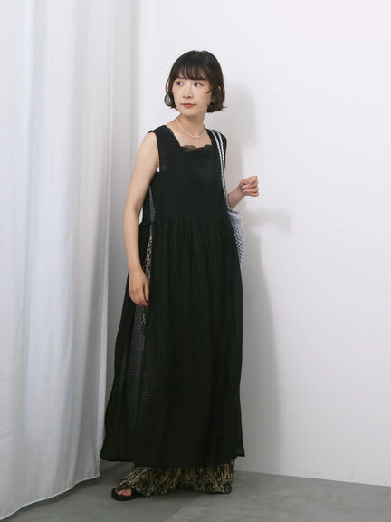 ◎前後2wayサイドスリットワンピース（グレー/ブラック/キナリ）｜Samansa Mos2 blue（サマンサモスモス ブルー）通販