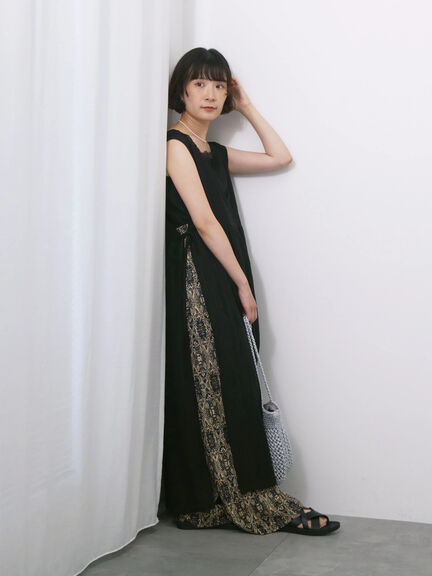 ◎前後2wayサイドスリットワンピース（グレー/ブラック/キナリ）｜Samansa Mos2 blue（サマンサモスモス ブルー）通販