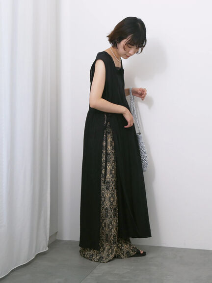 ◎前後2wayサイドスリットワンピース（グレー/ブラック/キナリ）｜Samansa Mos2 blue（サマンサモスモス ブルー）通販