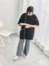◎【接触冷感】切替ステッチチュニック（ブラック）｜Samansa Mos2 blue（サマンサモスモス ブルー）通販