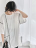 ◎【接触冷感】切替ステッチチュニック（オフホワイト/チャコールグレー/ブラック）｜Samansa Mos2 blue（サマンサモスモス ブルー）通販