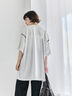 ◎【接触冷感】切替ステッチチュニック（オフホワイト/チャコールグレー/ブラック）｜Samansa Mos2 blue（サマンサモスモス ブルー）通販