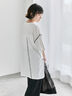 ◎【接触冷感】切替ステッチチュニック（オフホワイト/チャコールグレー/ブラック）｜Samansa Mos2 blue（サマンサモスモス ブルー）通販