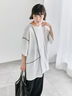 ◎【接触冷感】切替ステッチチュニック（オフホワイト/チャコールグレー/ブラック）｜Samansa Mos2 blue（サマンサモスモス ブルー）通販