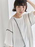 ◎【接触冷感】切替ステッチチュニック（オフホワイト/チャコールグレー/ブラック）｜Samansa Mos2 blue（サマンサモスモス ブルー）通販