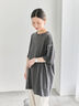 ◎【接触冷感】切替ステッチチュニック（オフホワイト/チャコールグレー/ブラック）｜Samansa Mos2 blue（サマンサモスモス ブルー）通販