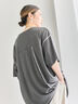 ◎【接触冷感】切替ステッチチュニック（オフホワイト/チャコールグレー/ブラック）｜Samansa Mos2 blue（サマンサモスモス ブルー）通販