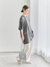 ◎【接触冷感】切替ステッチチュニック（オフホワイト/チャコールグレー/ブラック）｜Samansa Mos2 blue（サマンサモスモス ブルー）通販