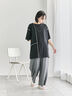 ◎【接触冷感】切替ステッチチュニック（オフホワイト/チャコールグレー/ブラック）｜Samansa Mos2 blue（サマンサモスモス ブルー）通販