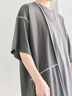 ◎【接触冷感】切替ステッチチュニック（オフホワイト/チャコールグレー/ブラック）｜Samansa Mos2 blue（サマンサモスモス ブルー）通販