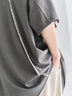 ◎【接触冷感】切替ステッチチュニック（オフホワイト/チャコールグレー/ブラック）｜Samansa Mos2 blue（サマンサモスモス ブルー）通販