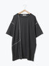 ◎【接触冷感】切替ステッチチュニック（オフホワイト/チャコールグレー/ブラック）｜Samansa Mos2 blue（サマンサモスモス ブルー）通販