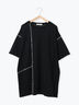 ◎【接触冷感】切替ステッチチュニック（オフホワイト/チャコールグレー/ブラック）｜Samansa Mos2 blue（サマンサモスモス ブルー）通販