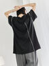 ◎【接触冷感】切替ステッチチュニック（オフホワイト/チャコールグレー/ブラック）｜Samansa Mos2 blue（サマンサモスモス ブルー）通販