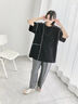 ◎【接触冷感】切替ステッチチュニック（オフホワイト/チャコールグレー/ブラック）｜Samansa Mos2 blue（サマンサモスモス ブルー）通販