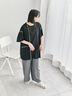◎【接触冷感】切替ステッチチュニック（オフホワイト/チャコールグレー/ブラック）｜Samansa Mos2 blue（サマンサモスモス ブルー）通販