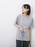 ◎【接触冷感】ウエストリボンTシャツ（ＴＯＰグレー）｜Samansa Mos2 blue（サマンサモスモス ブルー）通販