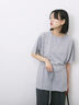 ◎【接触冷感】ウエストリボンTシャツ（ＴＯＰグレー）｜Samansa Mos2 blue（サマンサモスモス ブルー）通販