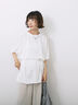 ◎【接触冷感】ウエストリボンTシャツ（オフホワイト/ブラック/ＴＯＰグレー）｜Samansa Mos2 blue（サマンサモスモス ブルー）通販
