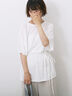 ◎【接触冷感】ウエストリボンTシャツ（オフホワイト/ブラック/ＴＯＰグレー）｜Samansa Mos2 blue（サマンサモスモス ブルー）通販