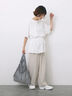 ◎【接触冷感】ウエストリボンTシャツ（オフホワイト/ブラック/ＴＯＰグレー）｜Samansa Mos2 blue（サマンサモスモス ブルー）通販