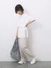 ◎【接触冷感】ウエストリボンTシャツ（オフホワイト/ブラック/ＴＯＰグレー）｜Samansa Mos2 blue（サマンサモスモス ブルー）通販
