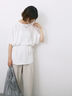 ◎【接触冷感】ウエストリボンTシャツ（オフホワイト/ブラック/ＴＯＰグレー）｜Samansa Mos2 blue（サマンサモスモス ブルー）通販