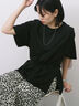 ◎【接触冷感】ウエストリボンTシャツ（オフホワイト/ブラック/ＴＯＰグレー）｜Samansa Mos2 blue（サマンサモスモス ブルー）通販