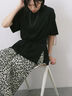 ◎【接触冷感】ウエストリボンTシャツ（オフホワイト/ブラック/ＴＯＰグレー）｜Samansa Mos2 blue（サマンサモスモス ブルー）通販