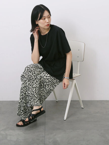 ◎【接触冷感】ウエストリボンTシャツ（オフホワイト/ブラック/ＴＯＰグレー）｜Samansa Mos2 blue（サマンサモスモス ブルー）通販