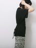 ◎【接触冷感】ウエストリボンTシャツ（オフホワイト/ブラック/ＴＯＰグレー）｜Samansa Mos2 blue（サマンサモスモス ブルー）通販