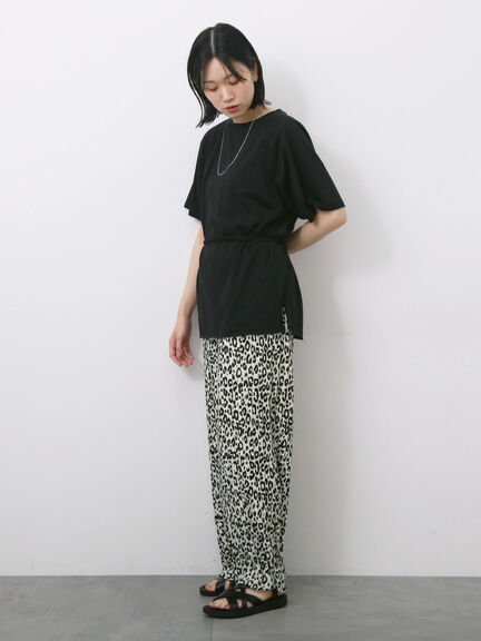 ◎【接触冷感】ウエストリボンTシャツ（オフホワイト/ブラック/ＴＯＰグレー）｜Samansa Mos2 blue（サマンサモスモス ブルー）通販