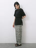◎【接触冷感】ウエストリボンTシャツ（オフホワイト/ブラック/ＴＯＰグレー）｜Samansa Mos2 blue（サマンサモスモス ブルー）通販