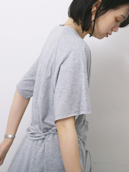 ◎【接触冷感】ウエストリボンTシャツ（オフホワイト/ブラック/ＴＯＰグレー）｜Samansa Mos2 blue（サマンサモスモス ブルー）通販