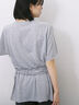 ◎【接触冷感】ウエストリボンTシャツ（オフホワイト/ブラック/ＴＯＰグレー）｜Samansa Mos2 blue（サマンサモスモス ブルー）通販