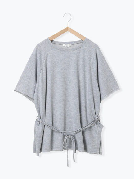 ◎【接触冷感】ウエストリボンTシャツ（オフホワイト/ブラック/ＴＯＰグレー）｜Samansa Mos2 blue（サマンサモスモス ブルー）通販